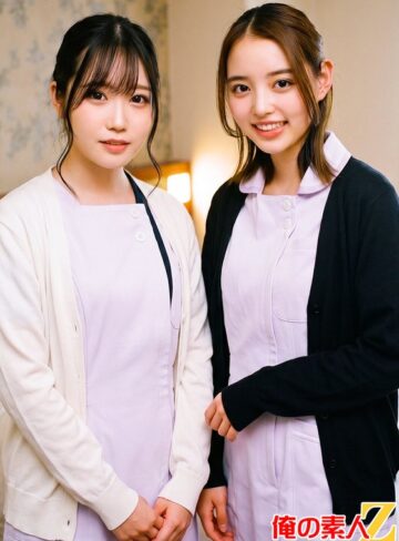 【無料フル】完全顔出しガチナンパ！とっても優しい天使みたいなナースさんに包茎インポ童貞3重苦男子のオナニーの介抱してもらいました！！まいさんとかんなさん｜h_1732orecs00675